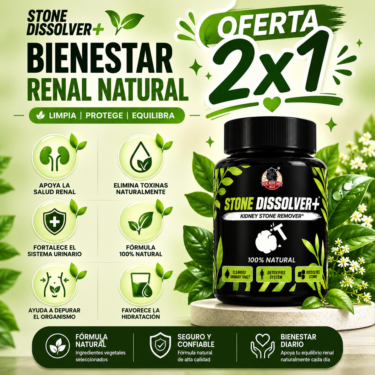 STONE DISSOLVER+ | Bienestar urinario diario