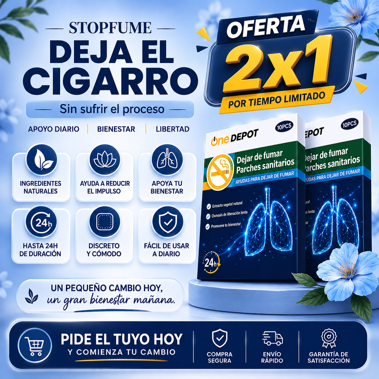 Stopfume | Parches naturales antitabaco
