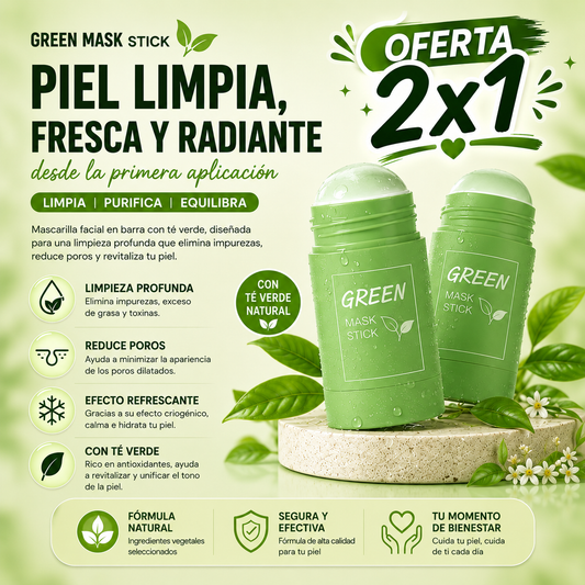 GreenMask | Mascarilla facial de té verde purificante
