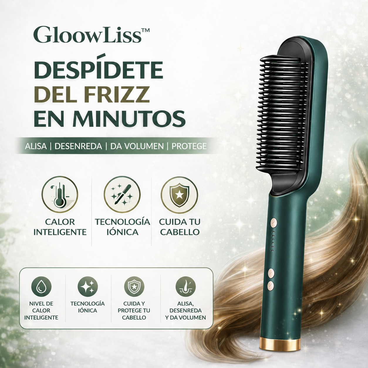 GLOOWLISS™ | Cepillo Alisador antifrizz